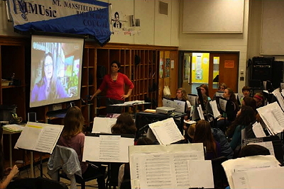 [IMAGE] Skypehearsal with Mount Mansfield Union High School